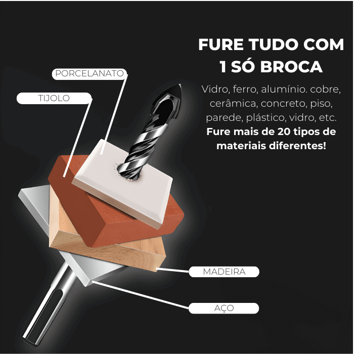 Broca Multifuncional Diamondrill - FURA TUDO