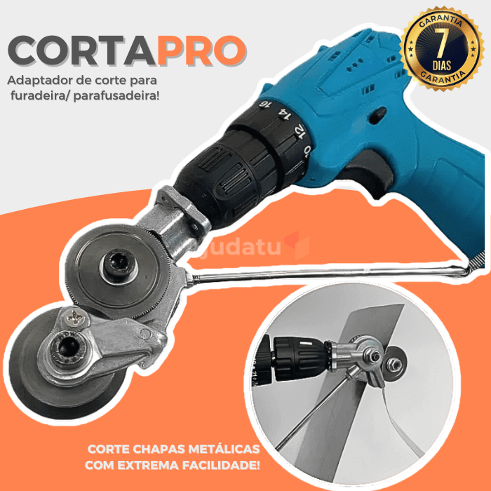 Cortador de chapas metálicas para furadeira - CortaPRO