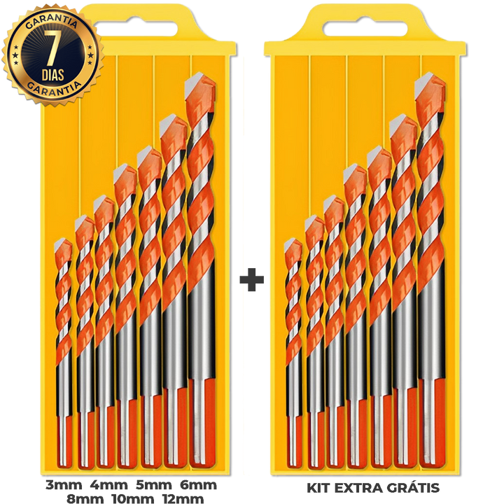 Kit de Brocas Masterdrill - Fura Tudo - Broca Extra só Hoje!