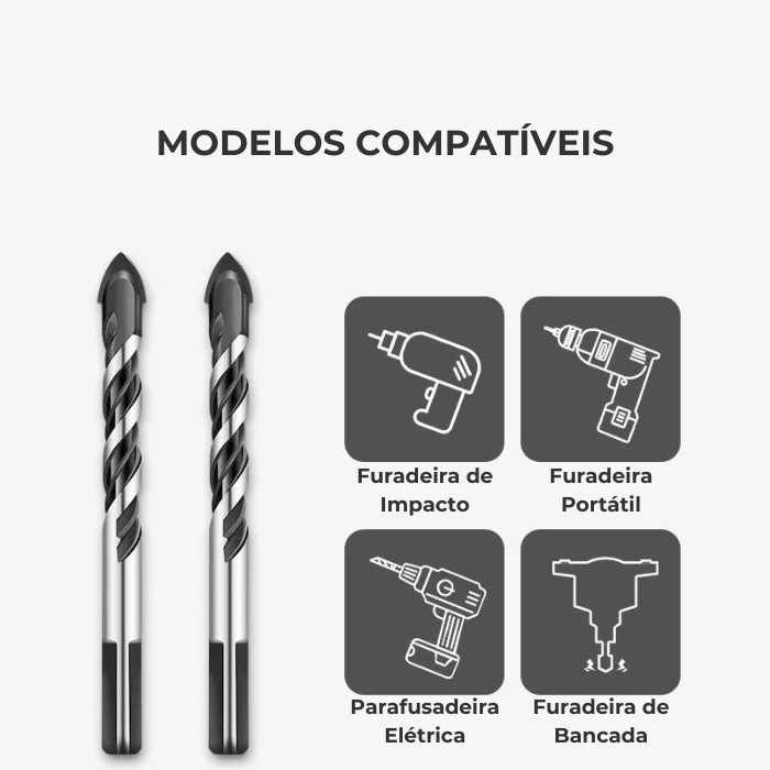 Broca Multifuncional Diamondrill - FURA TUDO