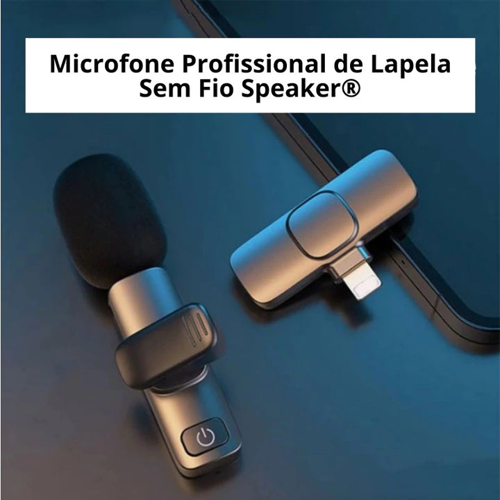 Microfone de Lapela Sem Fio - SpeakerPro