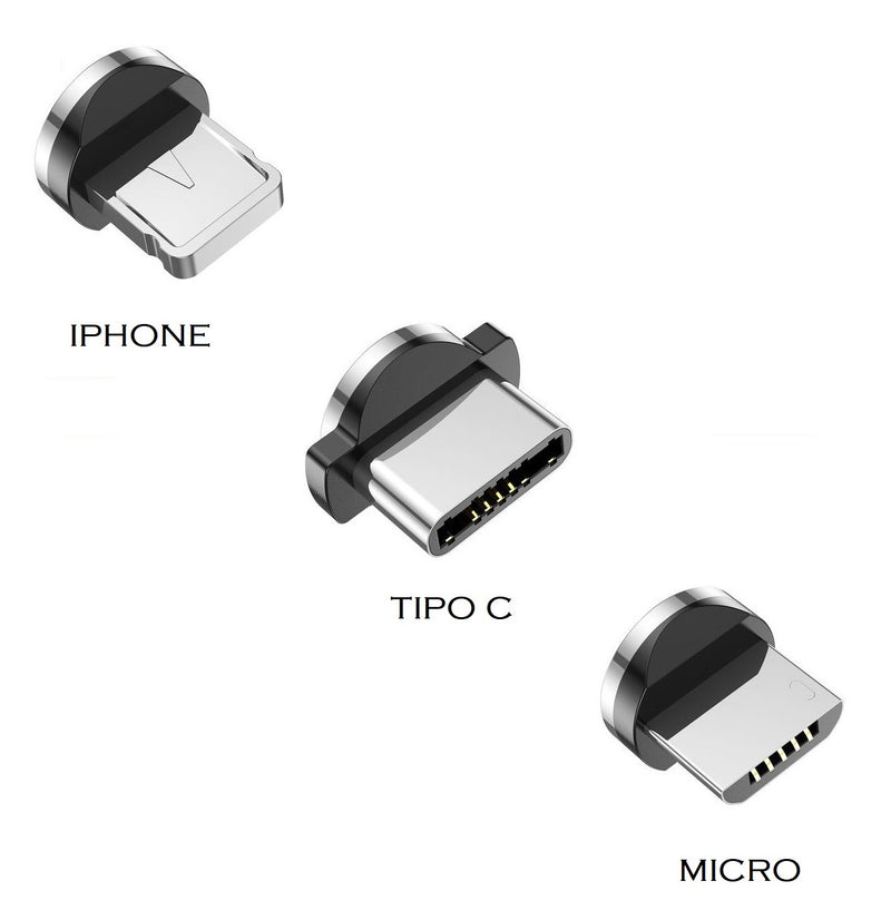 plug magnético para cabo usb - iphone e android - micro - tip c