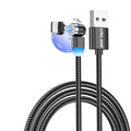 cabo usb magnético 540º preto uslion plug micro