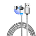 cabo usb magnético 540º cinza uslion plug micro