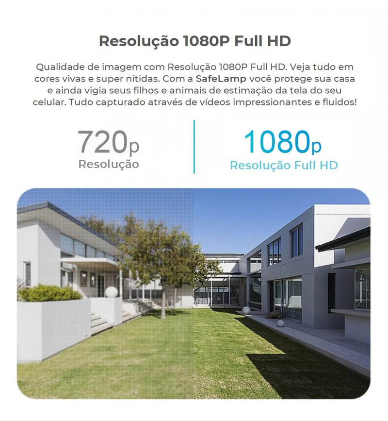 SafeLamp® - Câmera de Segurança 360º WiFi de Fácil Instalação